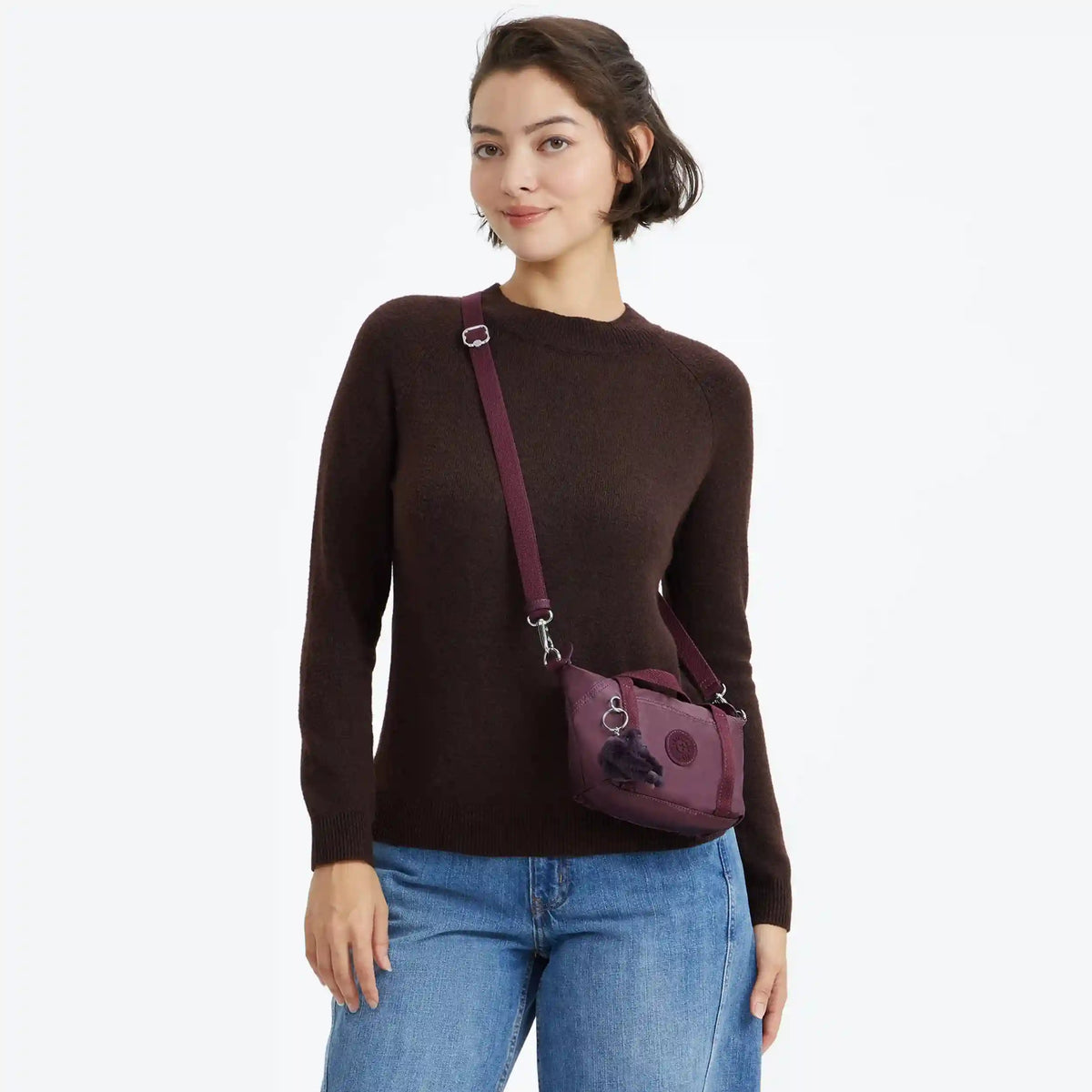 Art Compact Metallic Crossbody Bag